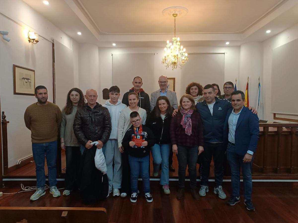 Un momento de la recepción a Abel Moreira.