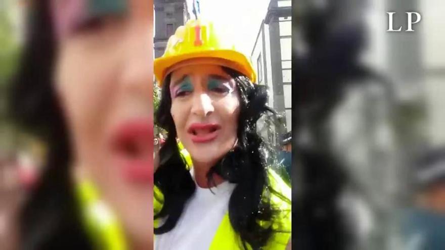 El disfraz de carril-bici que triunfó en el Carnaval de Las Palmas