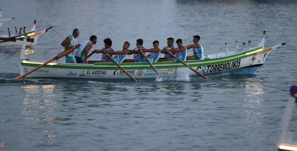 Jornada nocturna de jábegas en El Puerto de Málaga