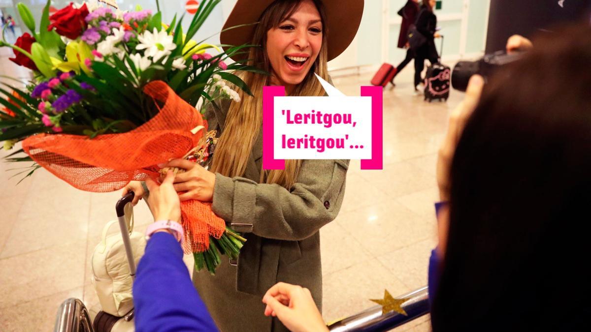 Gisela de 'Operación Triunfo' en el aeropuerto con sus fans