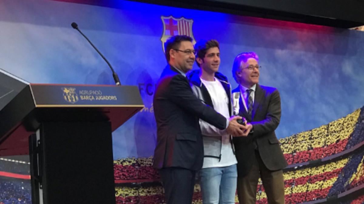 Sergi Roberto recibió el Premi Barça Jugadors