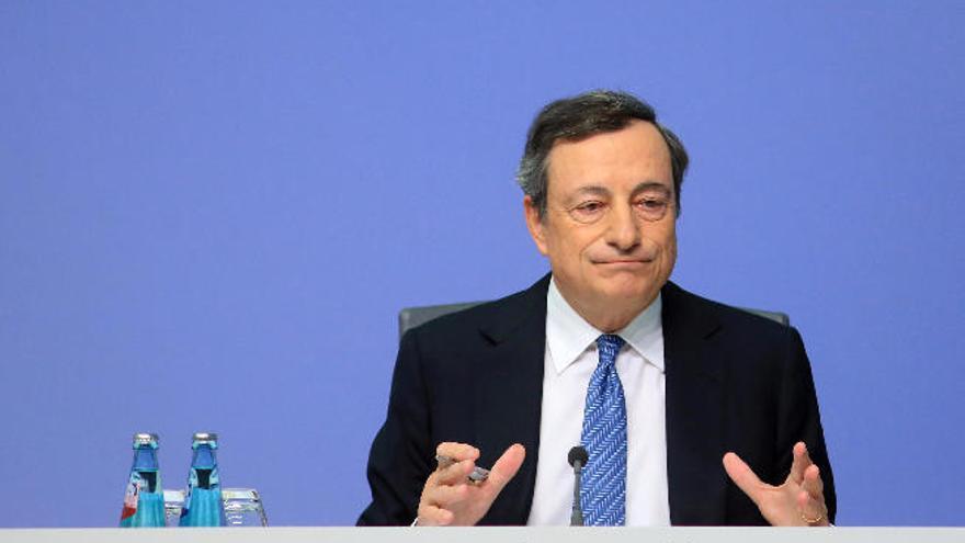 Mario Draghi, presidente del Banco Central Europeo, ayer.