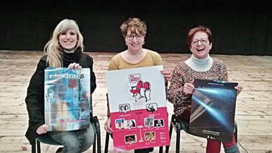 Lydia Canals, Mònica Garcia i Angelina Vilella al Teatre Municipal