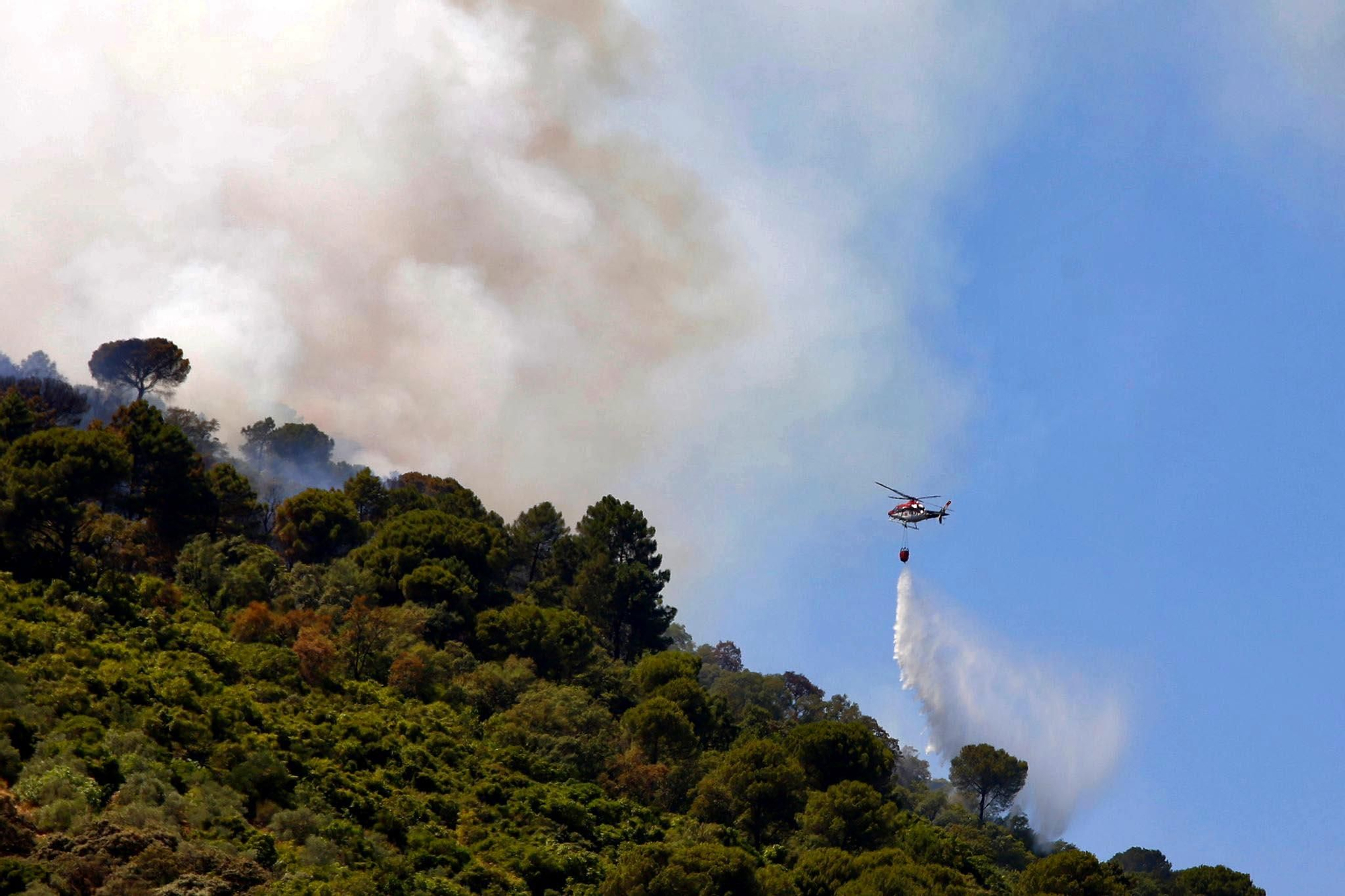 Incendio forestal en la sierra de Córdoba