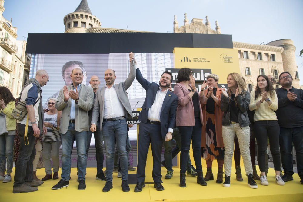 Pere Aragonès a Manresa en l'acte central d'ERC per al 26-M