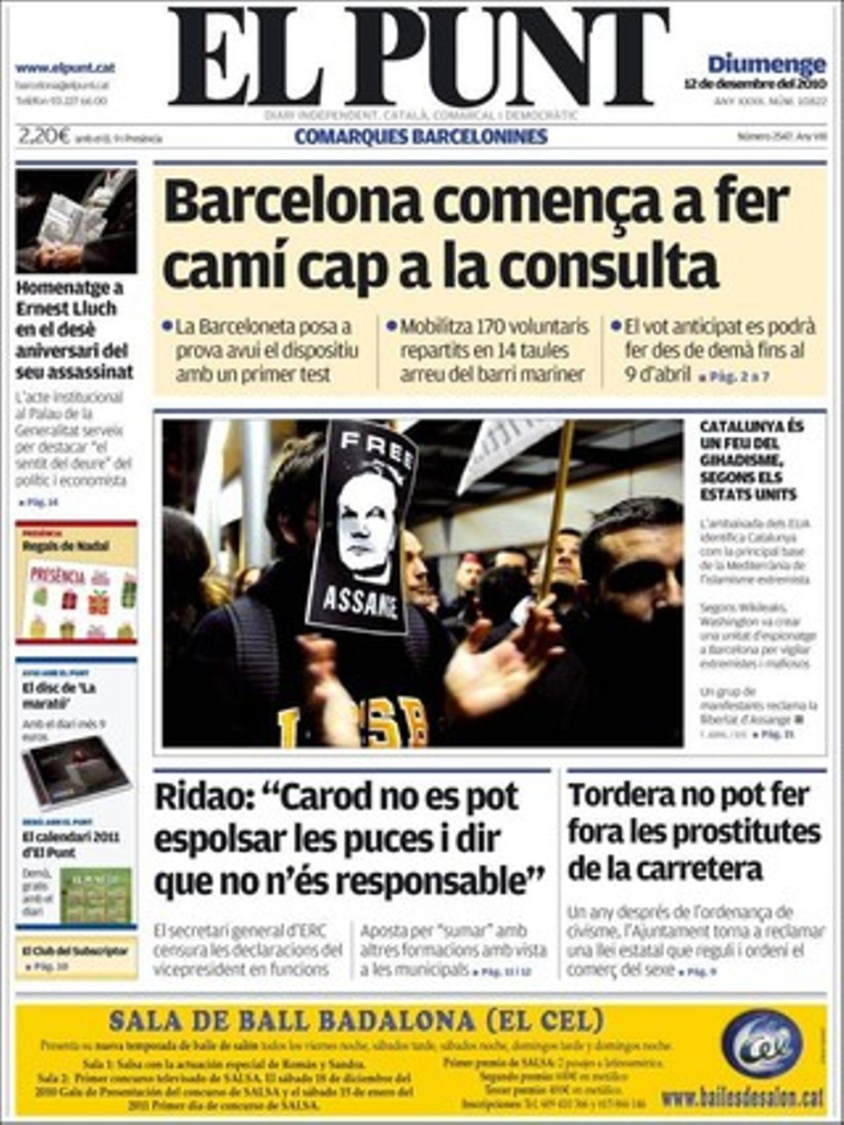 ’El Punt’ també dóna rellevància al fet que l’augment de preus del tabac frena el ’boom’ de la picadura, i que la justícia ha trigat 12 anys a poder tancar l’ultra Pedro Varela a la presó; el neonazi propietari de la llibreria Europa va ingressar ahir en el centre de Lledoners (Bages).