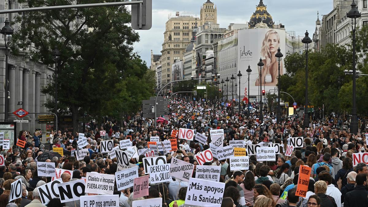 Una imagen de la manifestación en Madrid.