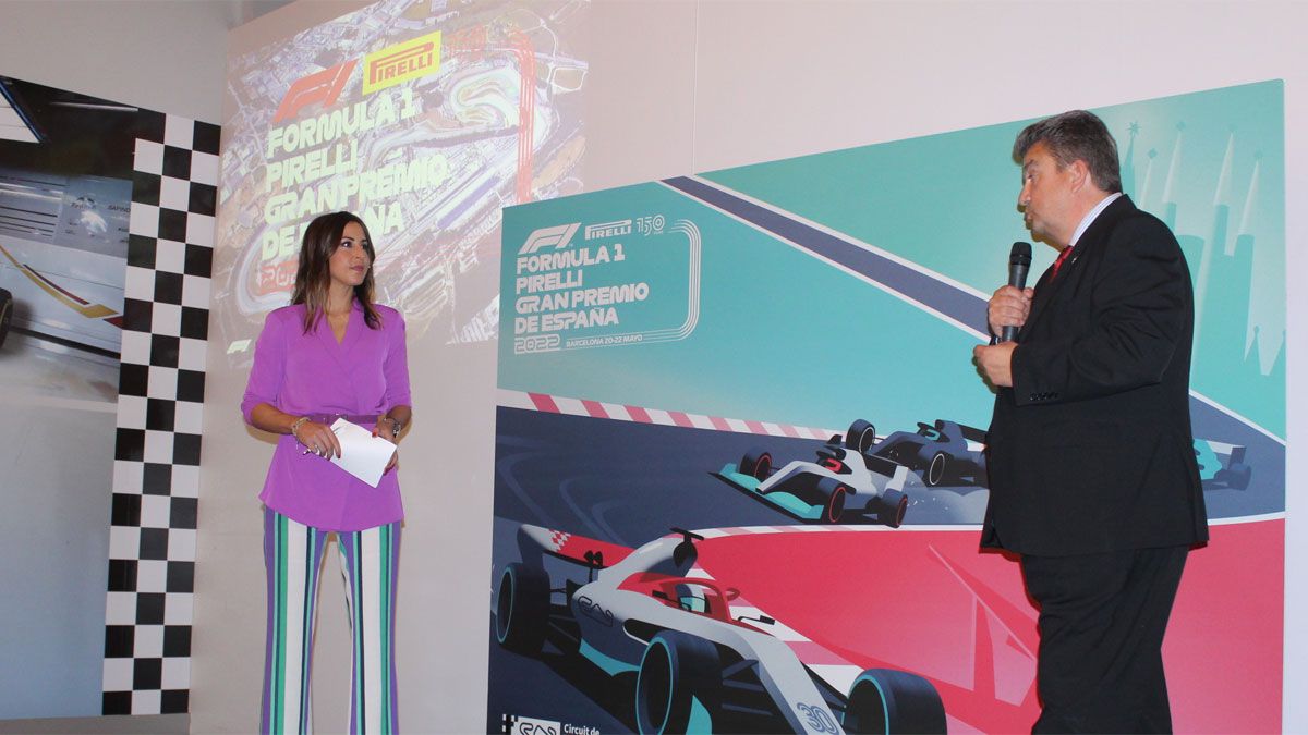 El director del Circuit de Barcelona-Catalunya, durante la presentación del Gran Premio de España de F1 en Madrid