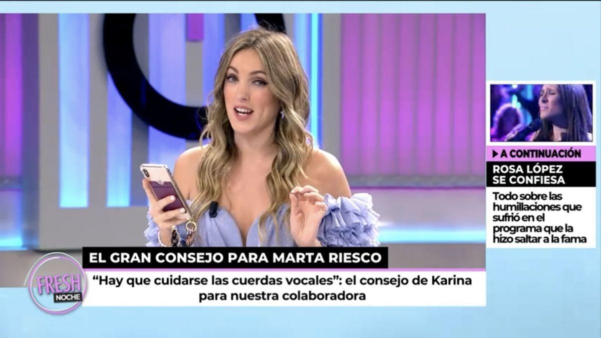 Marta Riesco en &#039;Ya son las ocho&#039;.