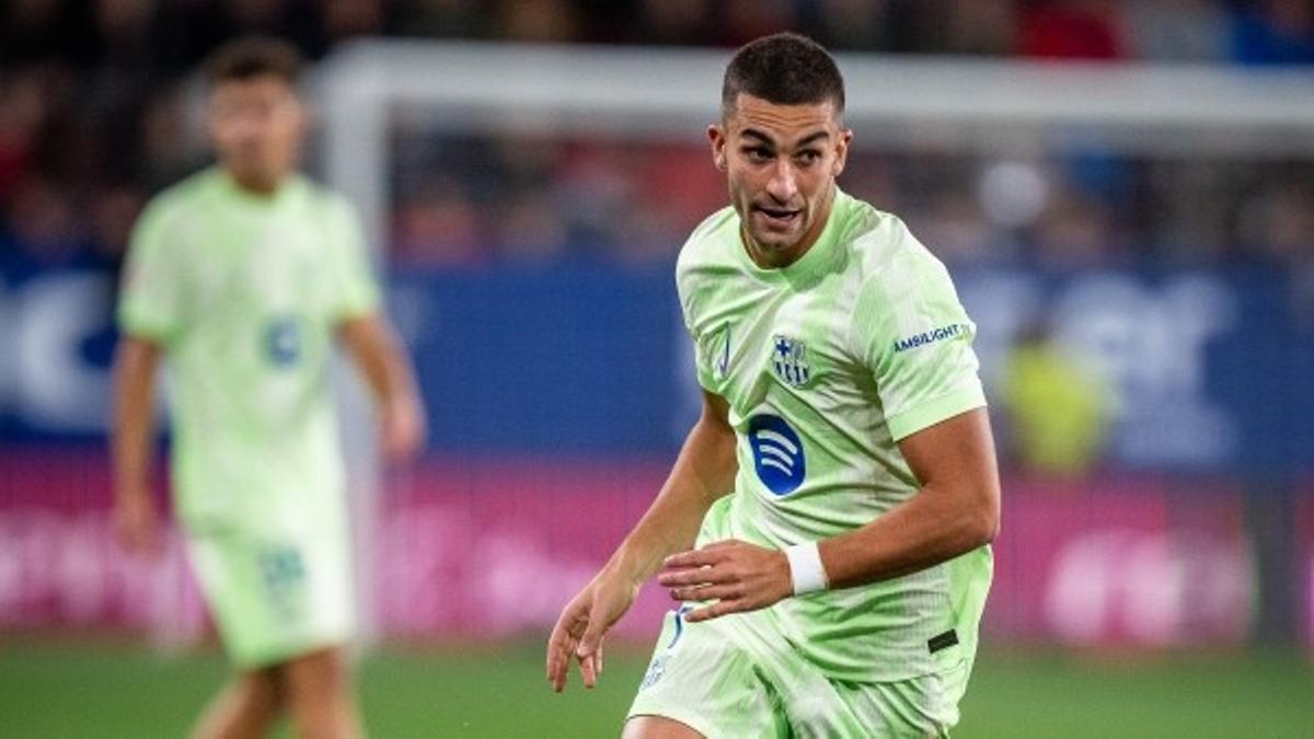 Ferran Torres, en Mendizorroza durante el Alavés-Barça.