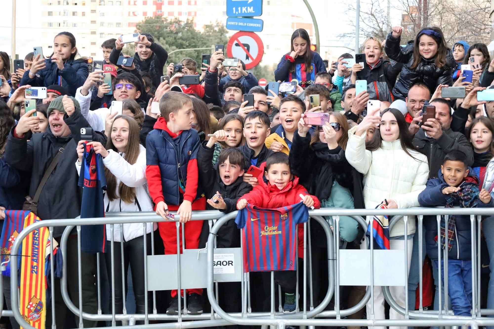 Llegada del Barcelona a Castelló para jugar contra el Villarreal