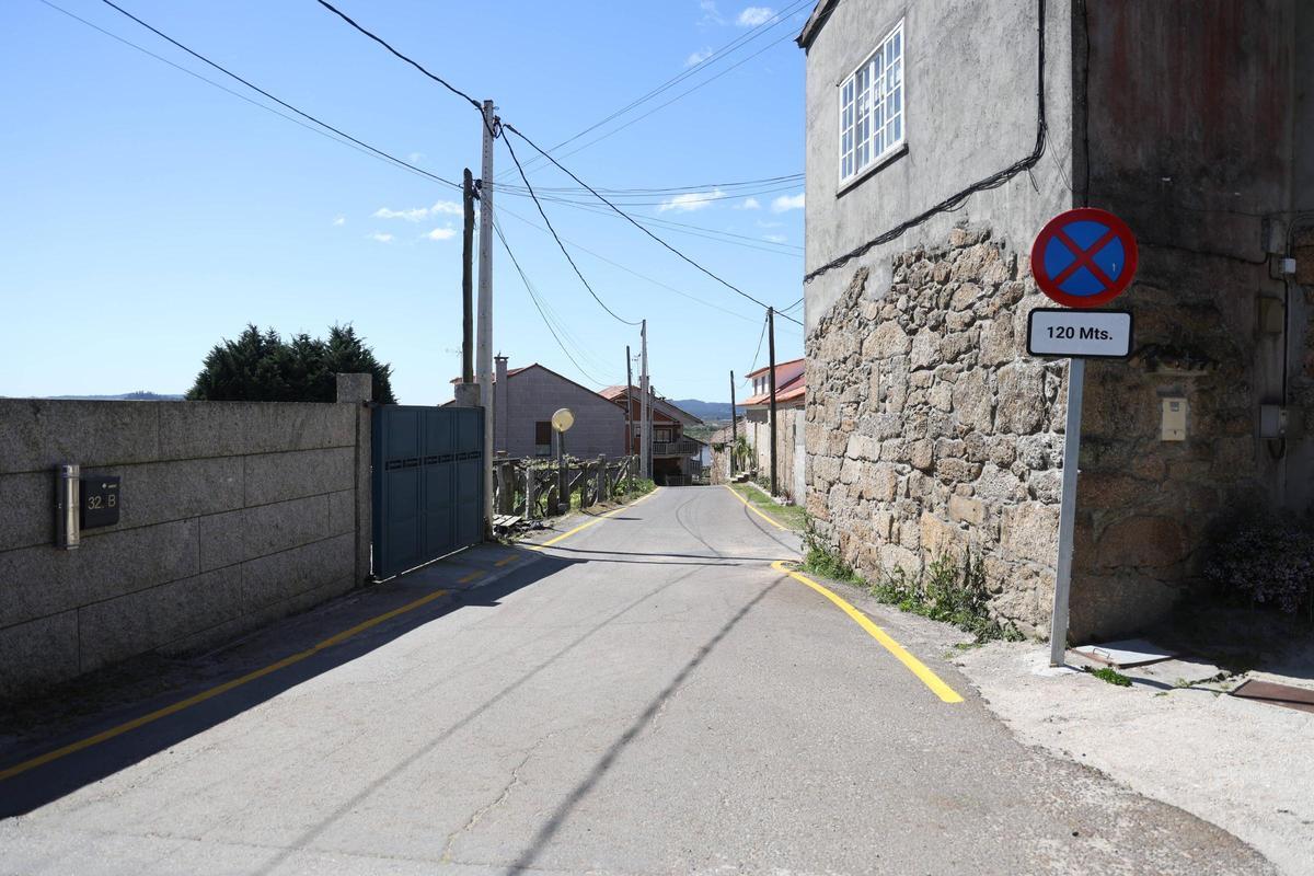 Calle de la controversia, en Vilariño (Cambados).