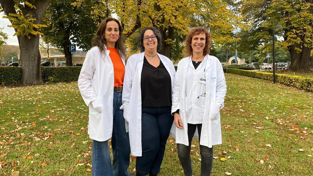 Les investigadores premiades Susanna Esteba, Laura Vergés i Pilar Ávila.
