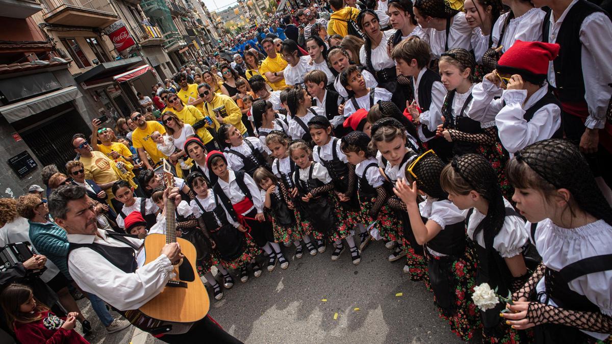 Actuació de les caramelles de Súria per Setmana Santa de l'any passat