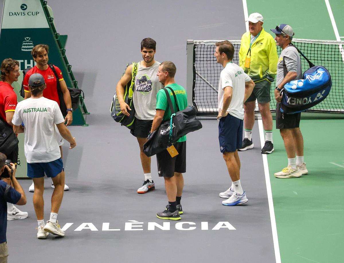 Copa Davis en València: España entrena por segundo día en La Fonteta
