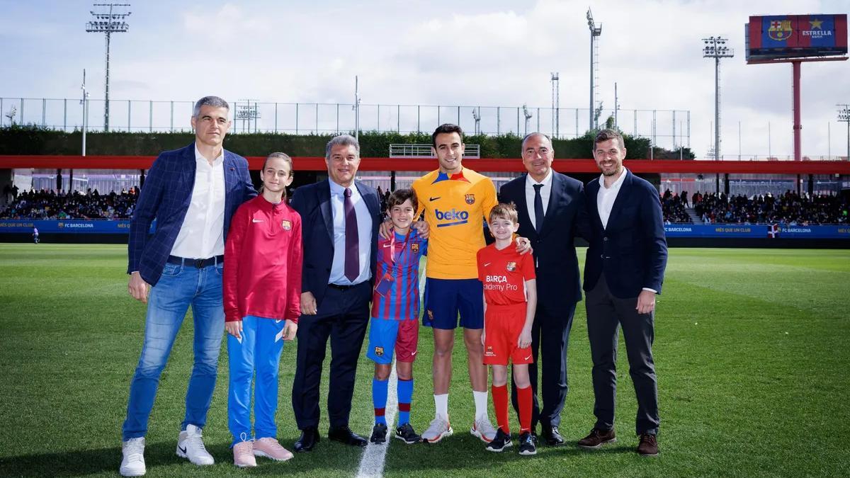 Joan Laporta y Eric Garcia inauguraron la Barça Academy World Cup 2022