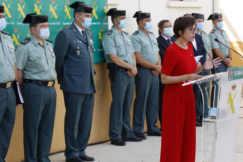 La directora general de la Guardia Civil, María Gámez, informa de la Operación Face MaskSK,