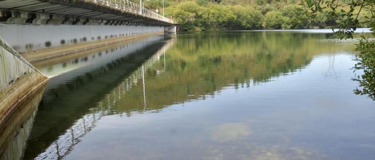 Estado del embalse de Pontillón de Castro en la jornada de ayer.