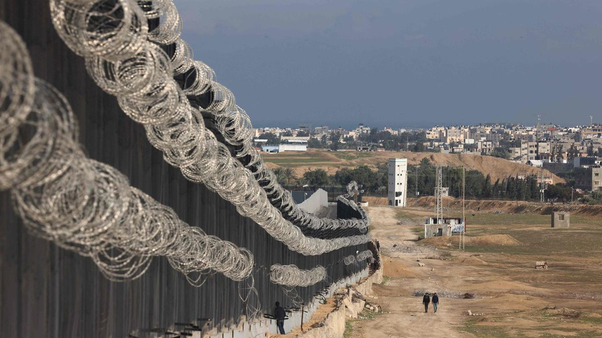 Frontera egipcia a la altura de Rafah.