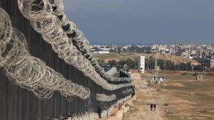 Frontera egipcia a la altura de Rafah.