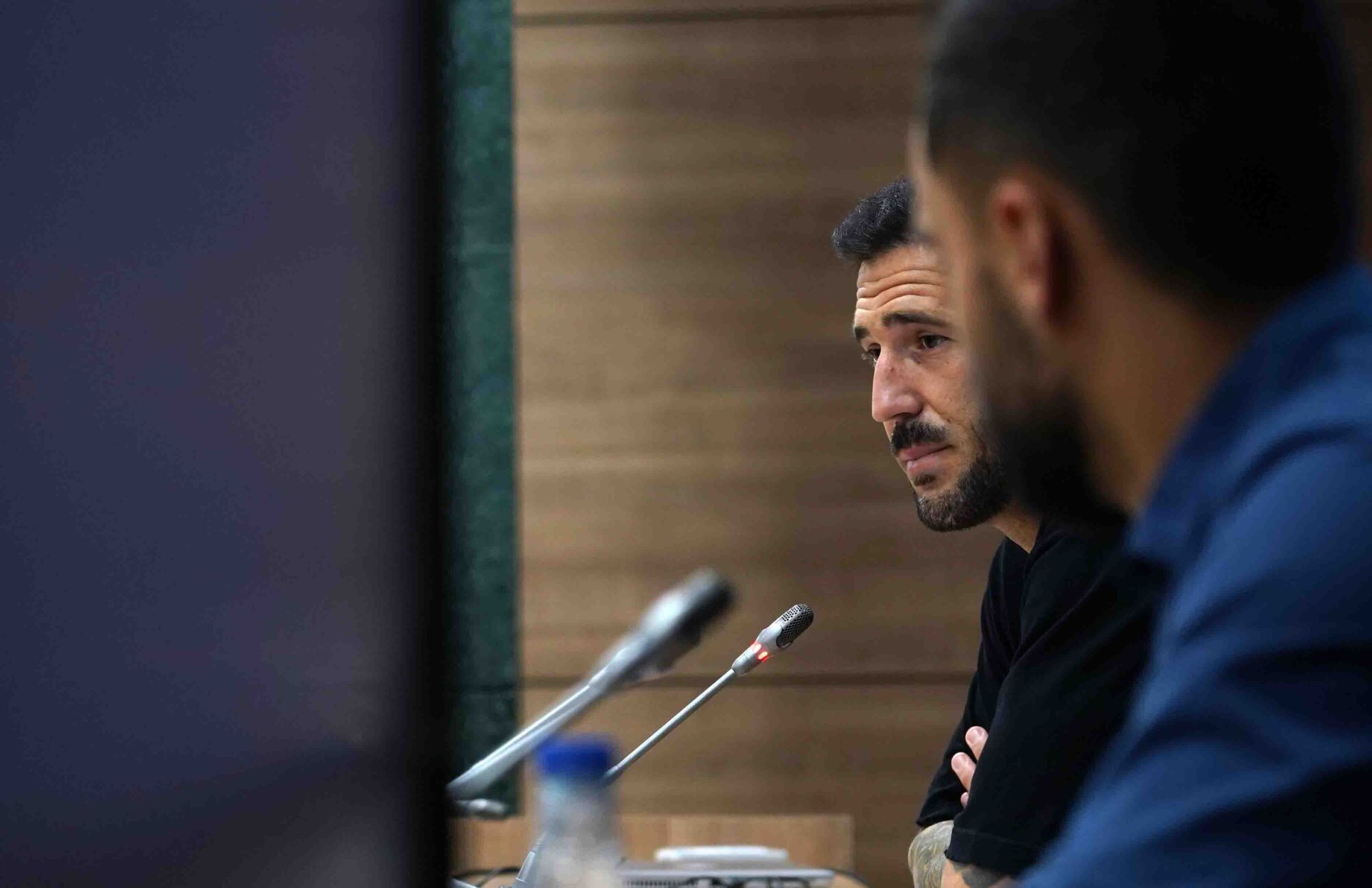 Despedida del jugador del Málaga CF, Dioni donde se ha despedido hoy en rueda de prensa