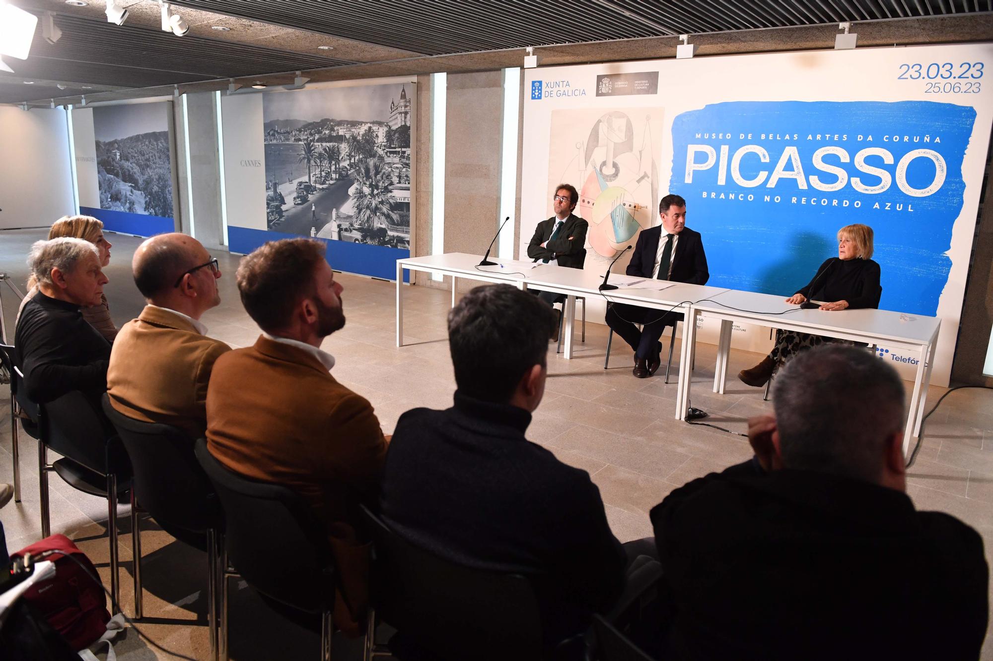 Presentación en A Coruña de la exposición 'Picasso branco no recordo azul'