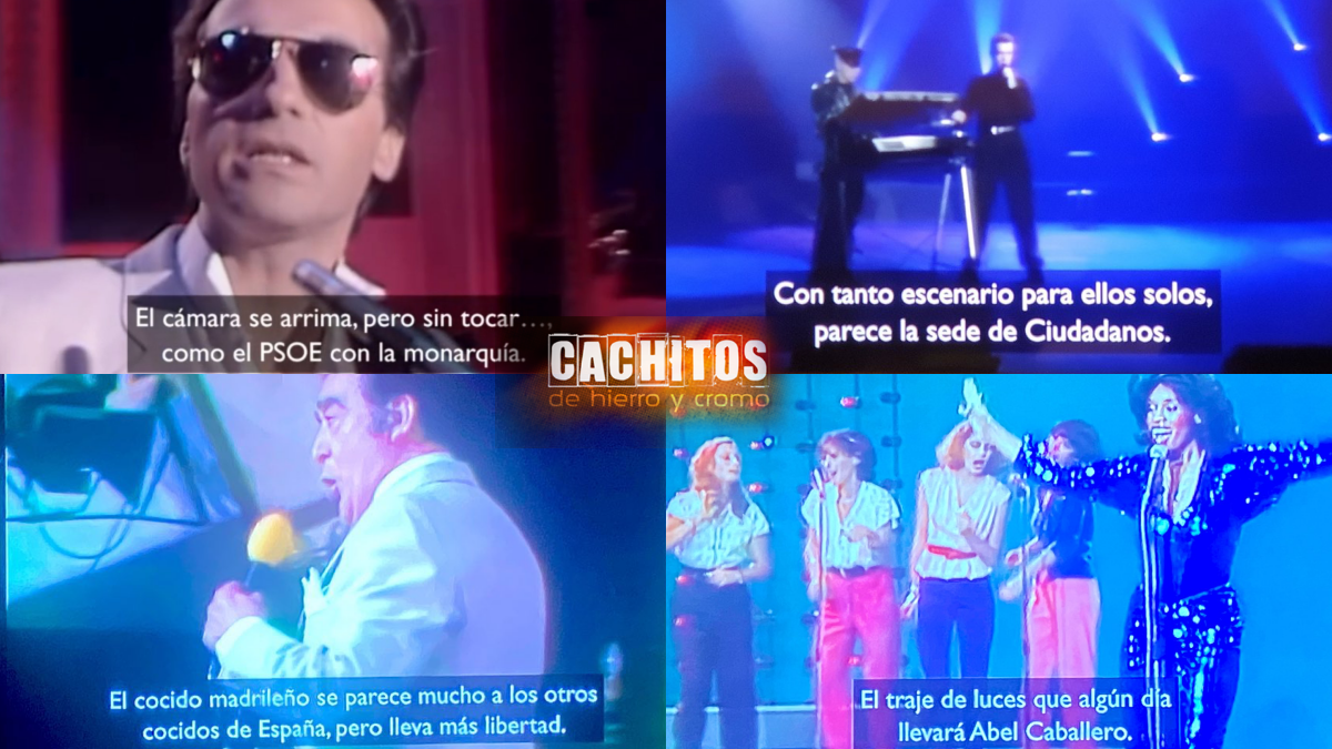 Algunos de los rótulos del último especial nochevieja de ’Cachitos’ Algunos de los rótulos del último especial nochevieja de ’Cachitos’