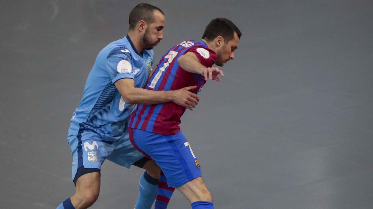 Dyego dio ventaja al Barça antes del descanso