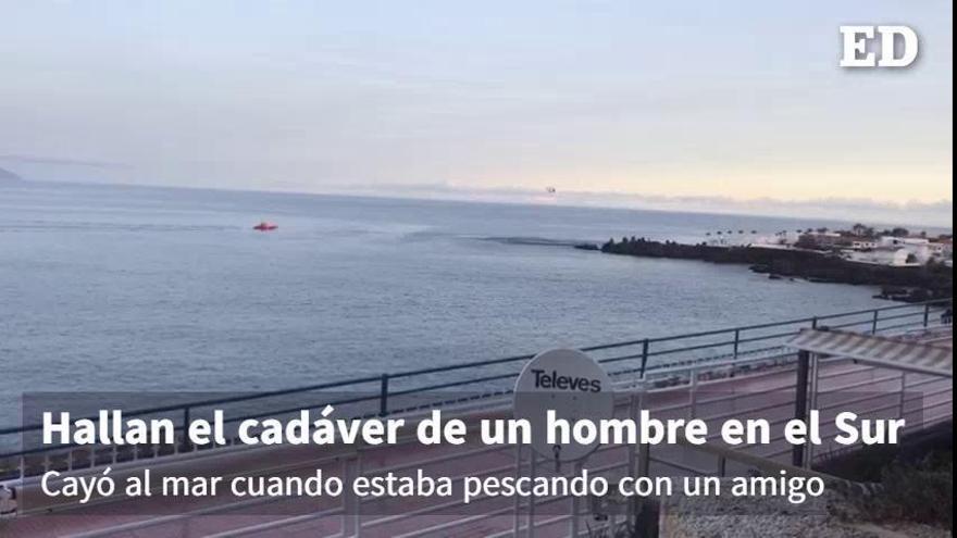 Hallan el cadáver de un pescador que cayó al mar la noche del sábado en el Sur de Tenerife