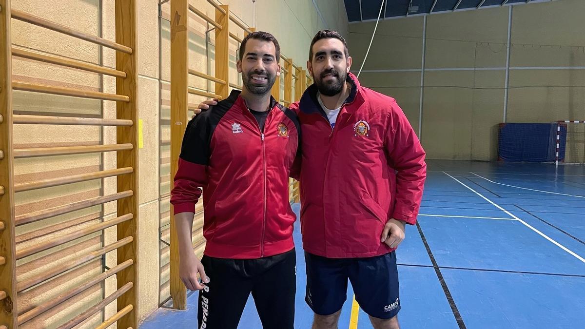 Fran Dorado y Arturo Guerrero, con el Peñarroya.