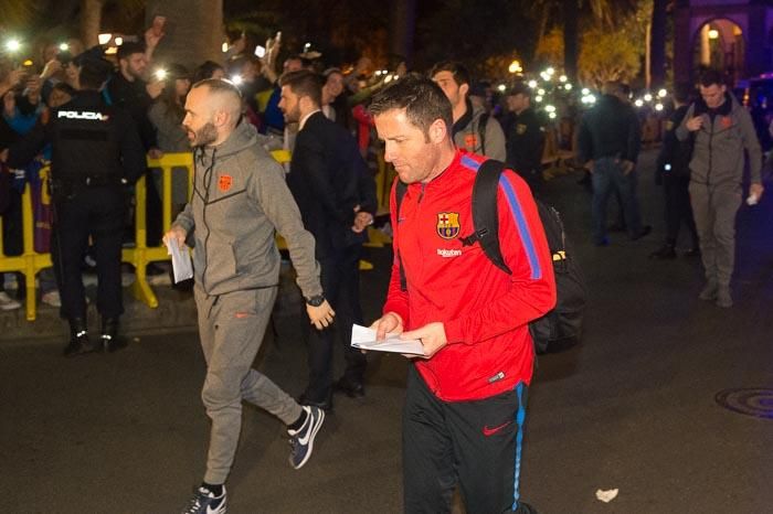 28-02-2018 LAS PALMAS DE GRAN CANARIA. Llegada del FC Barcelona al Hotel Santa Catalina. Fotógrafo: ANDRES CRUZ