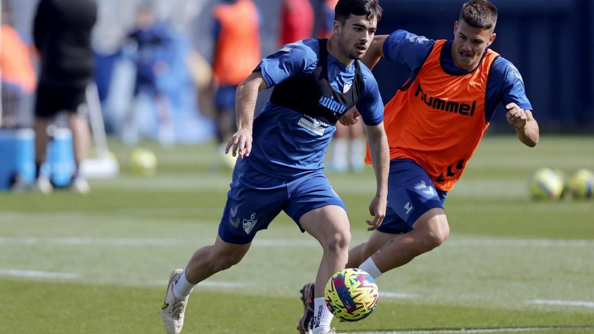 Una imagen del entrenamiento de este martes.