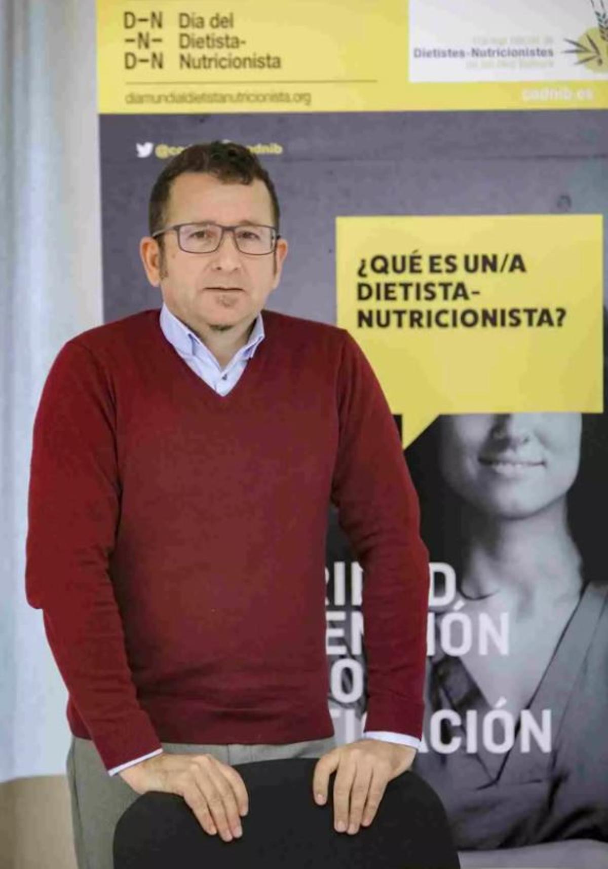 Manuel Moñino, presidente del Colegio Oficial de Dietistas-Nutricionistas de Balears