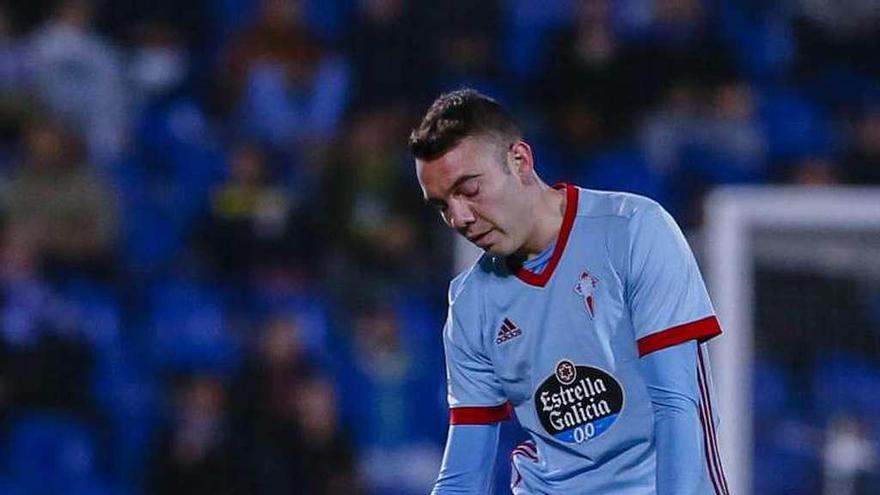 Iago Aspas, el pasado lunes en el Coliseum Alfonso Pérez. // LOF