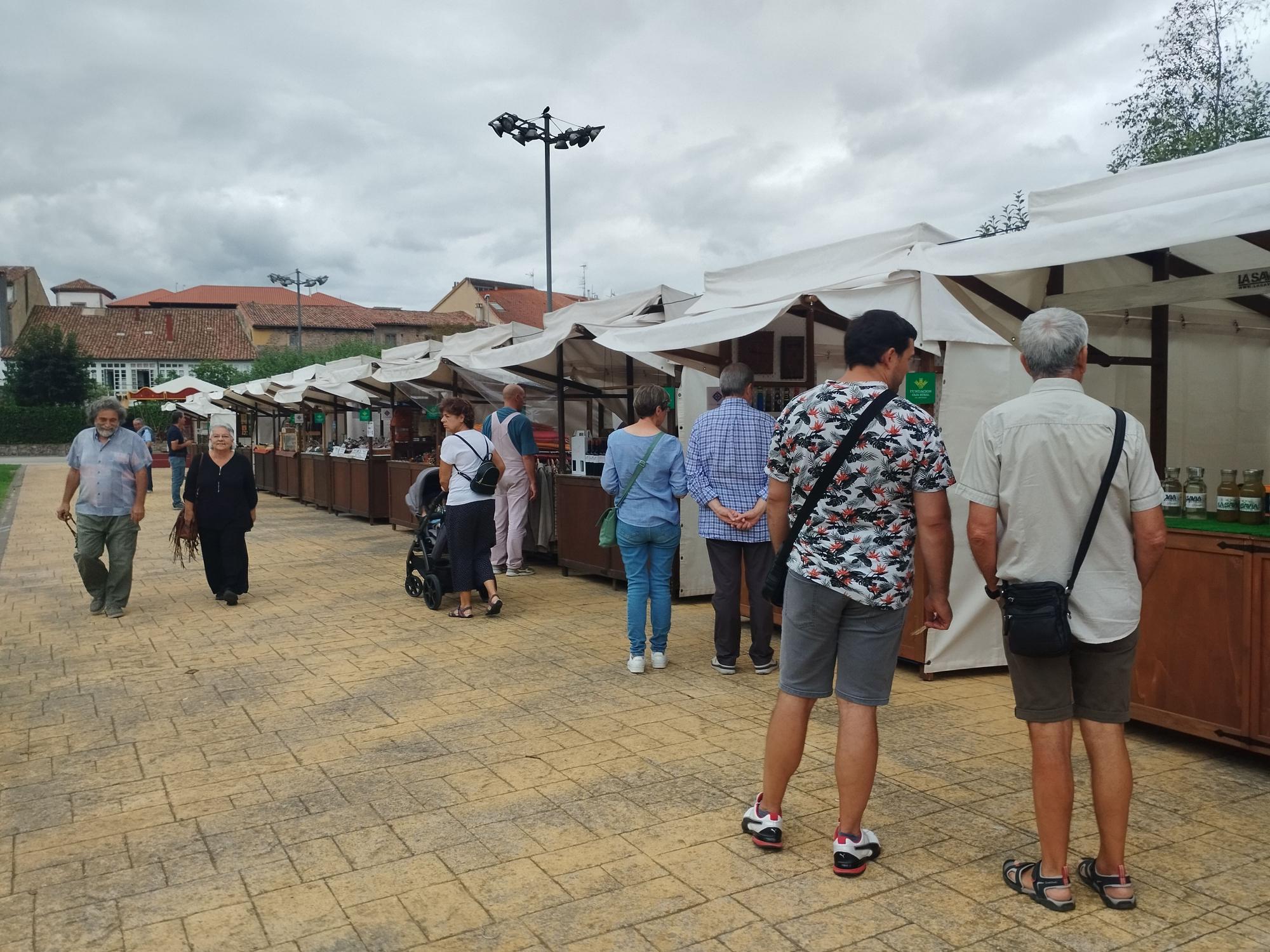 Villaviciosa esquiva la lluvia en el Mercado Artesano y Ecológico, en imágenes