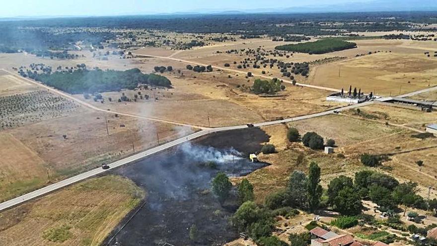 Vista aérea del área calcinada. | Cedida