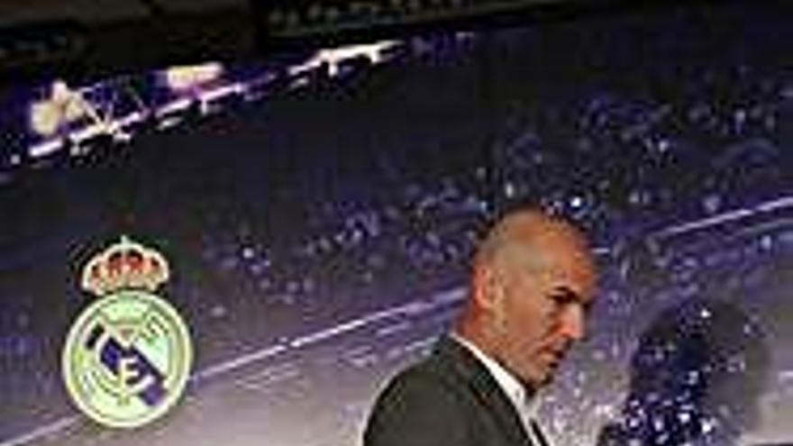 Zidane, ayer en el acto de presentación.