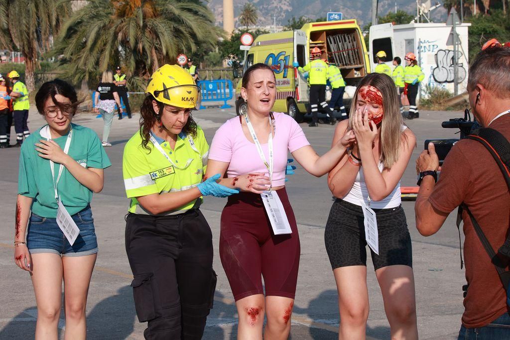 Así ha sido el simulacro de Emergencias con una treintena de víctimas en Murcia