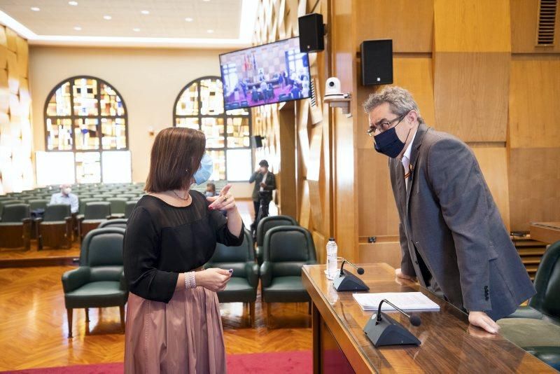 Pleno del Ayuntamiento y firma del dictamen para hacer frente a la crisis social