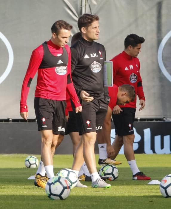 Entrenamiento del Celta a puerta cerrada