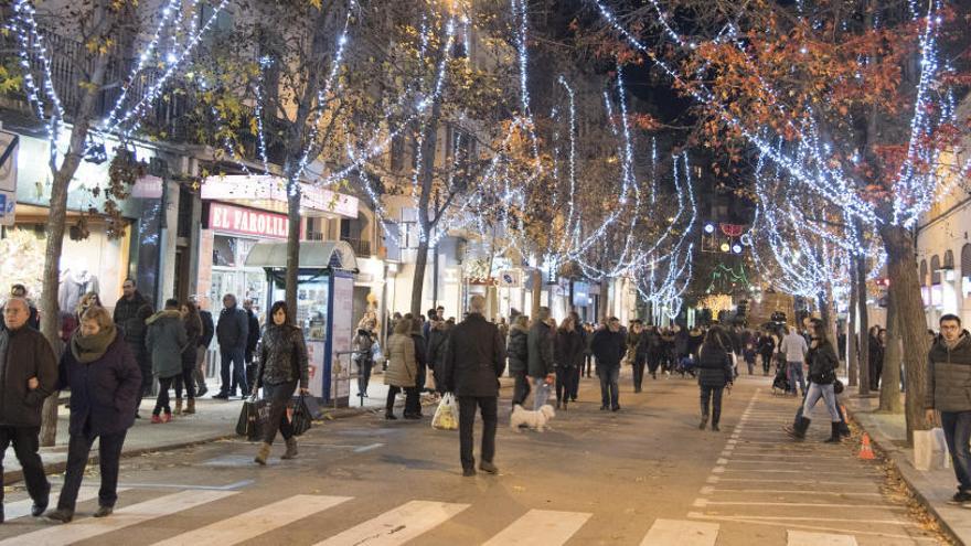 Imatge del carrer Guimerà tallat al trànsit, l&#039;any passat.