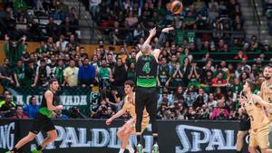 Pau Ribes, durante el partido contra el Barça