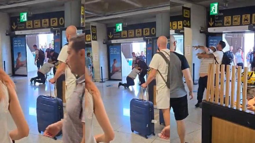Dos conductores de pasajeros se enfrentan a golpes en el aeropuerto de Palma