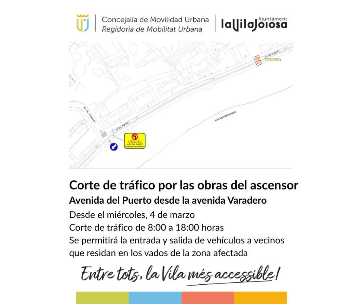 Se permitirán entradas y salidas en la avenida del Puerto para vehículos con vado.