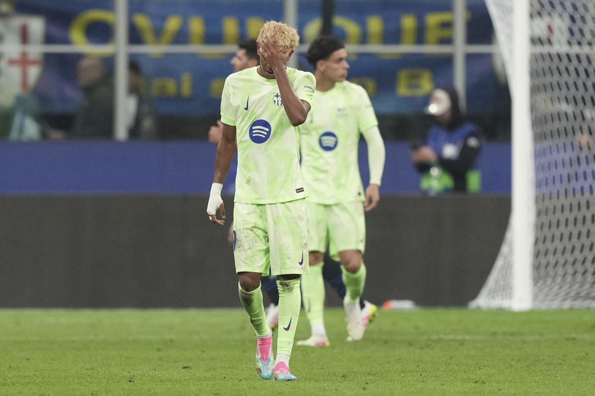 Lamine Yamal, triste tras la derrota