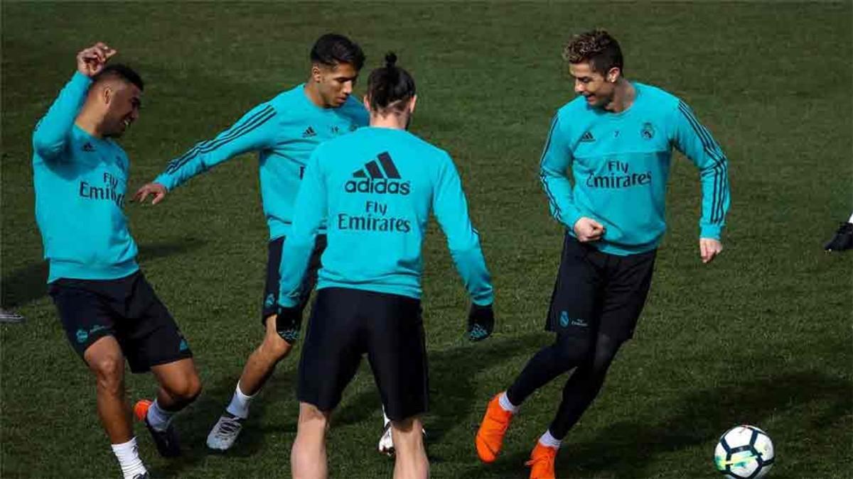 Cristiano Ronaldo, protagonista en el entrenamiento