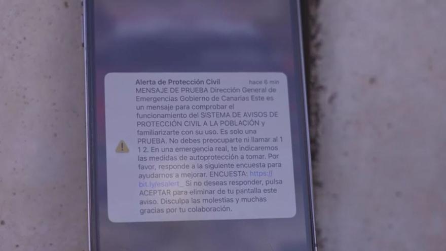 Valoración de la prueba de funcionamiento del sistema ES Alert de Protección Civil en Lanzarote