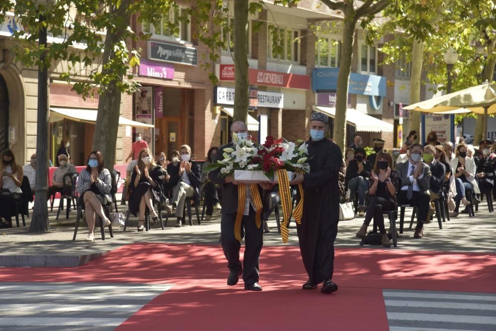 L'acte de la Diada 2020 a Manresa, en fotos