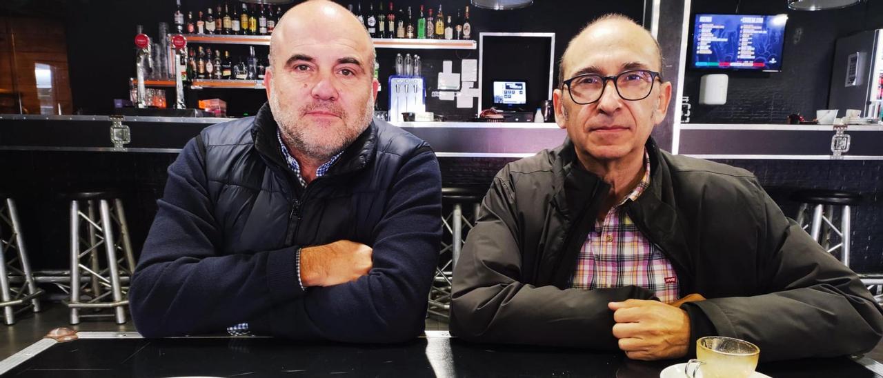 Guillem Porcel y Miguel Gibert, en la cafetería de Es Gremi
