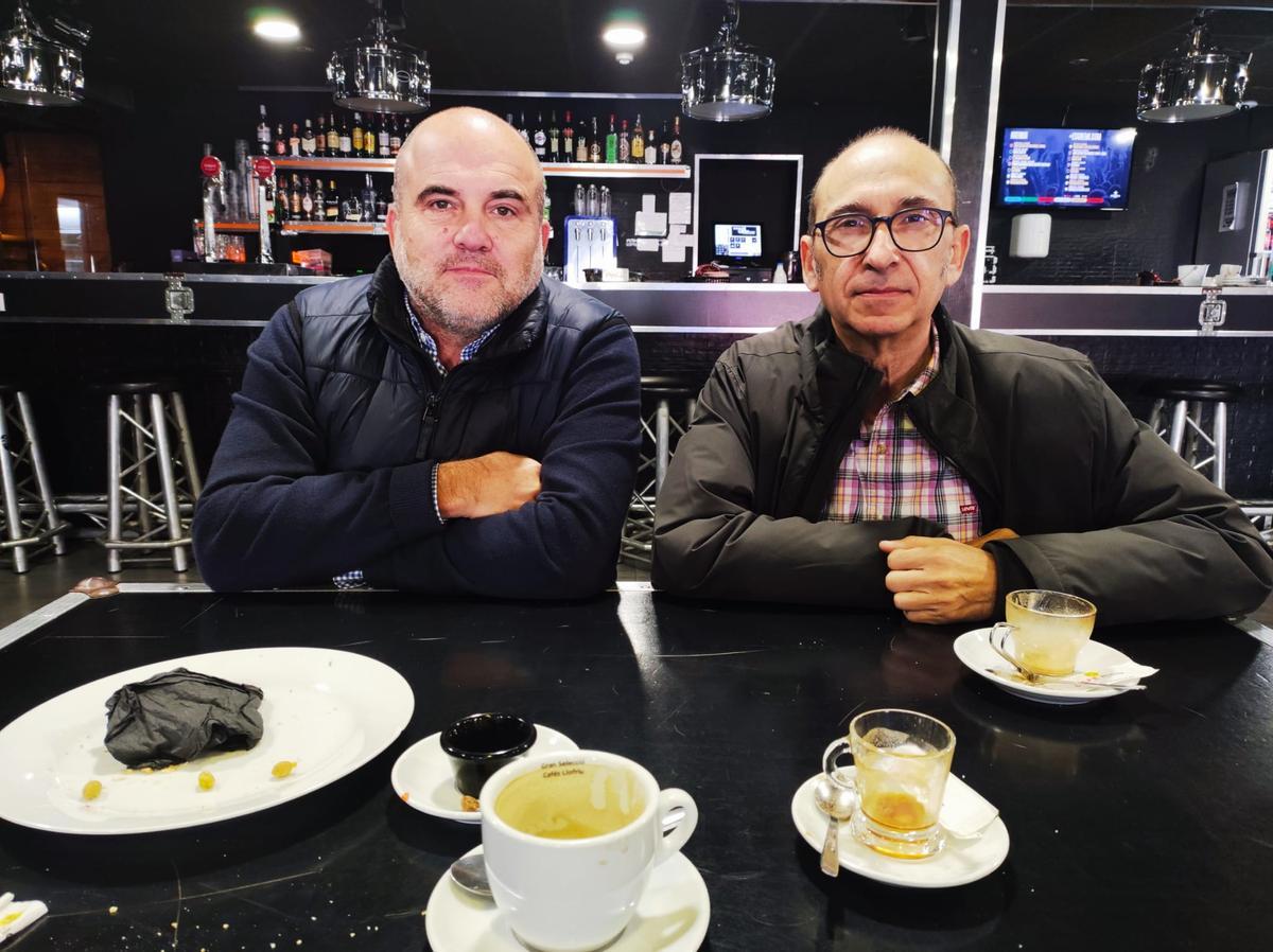 Guillem Porcel y Miguel Gibert, en la cafetería de Es Gremi